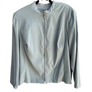Lady Dorby Vintage Womens Preppy Pale Blue Office Professional Blazer Jacket 20W